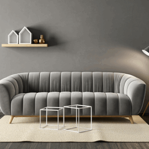 モダングレーソファ